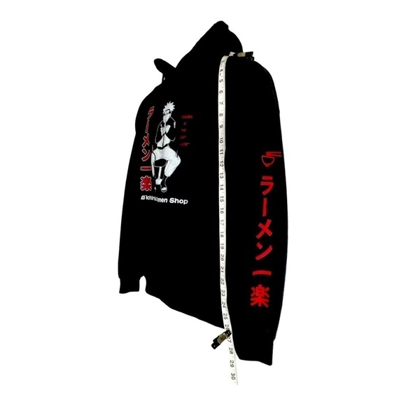 Naruto Shippuden Pullover Men’s Hoodie Black with Anime Graphics Size M - Picture 2 of 7